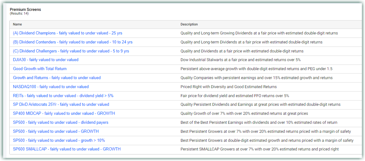 Premium Screens