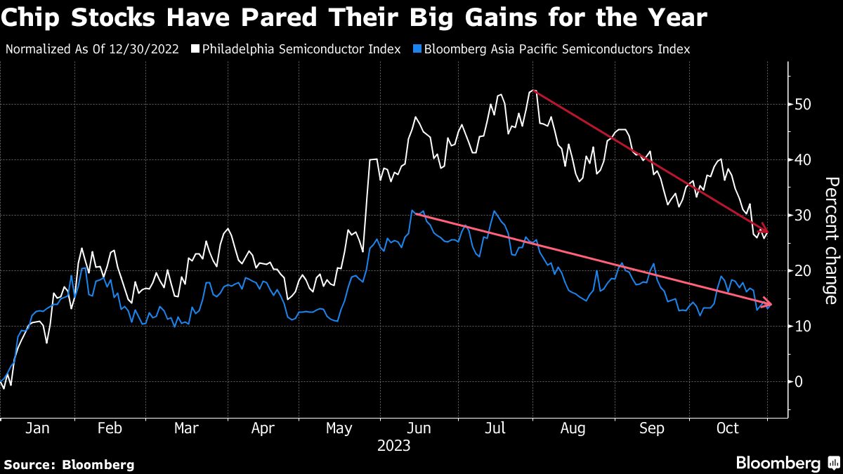 Chip Stocks Have Pared Their Big Gains for the Year