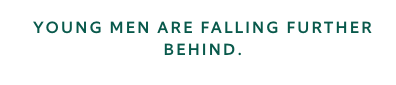 young men falling behind