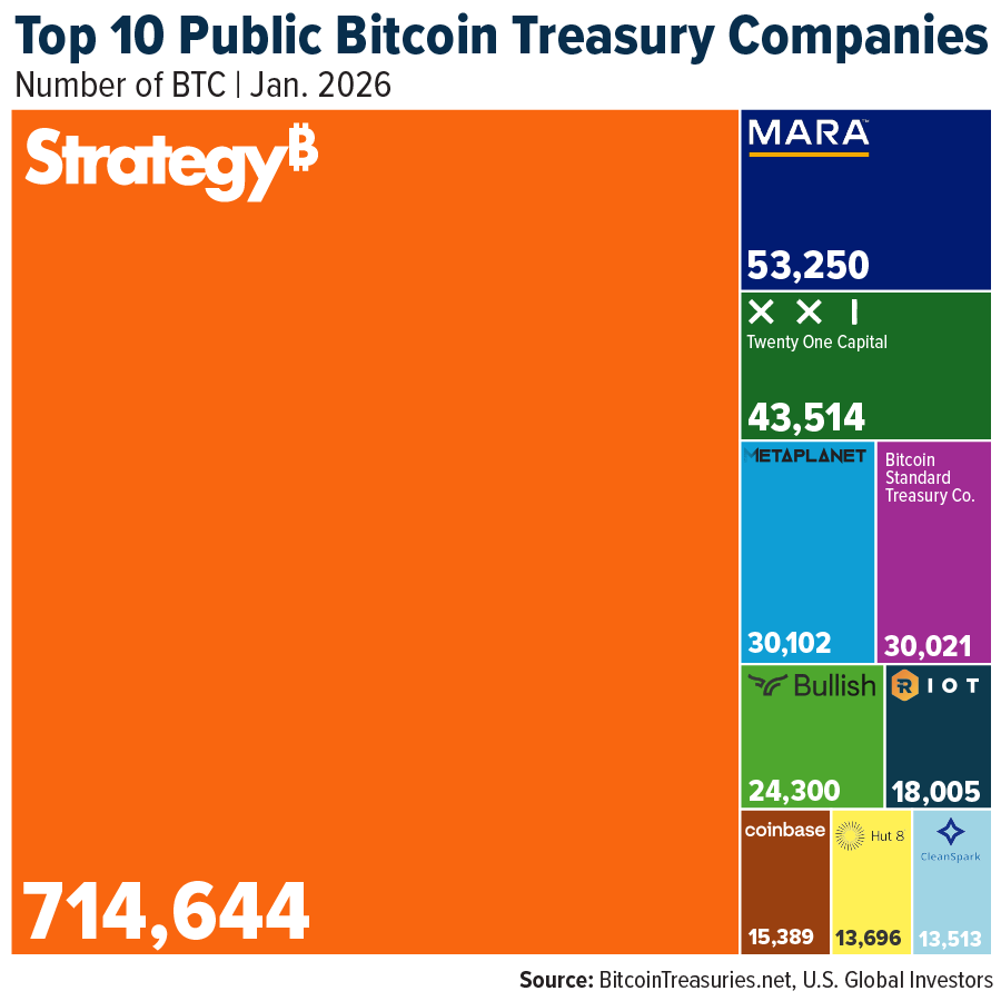 Top 10 Public Bitcoin Treasury Companies