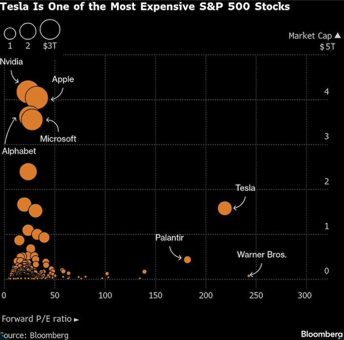 tesla one of the most expensive S&P 500 stocks