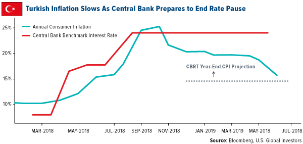 Turkish inflation slows as central bank prepares to end rate pause